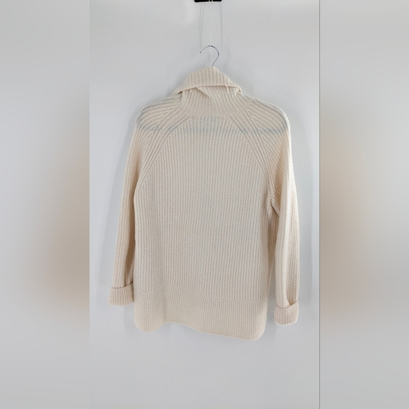Madewell Mercer Turtleneck Sweater Women  Pullover Cream Wool Blend Size M - Picture 4 of 5